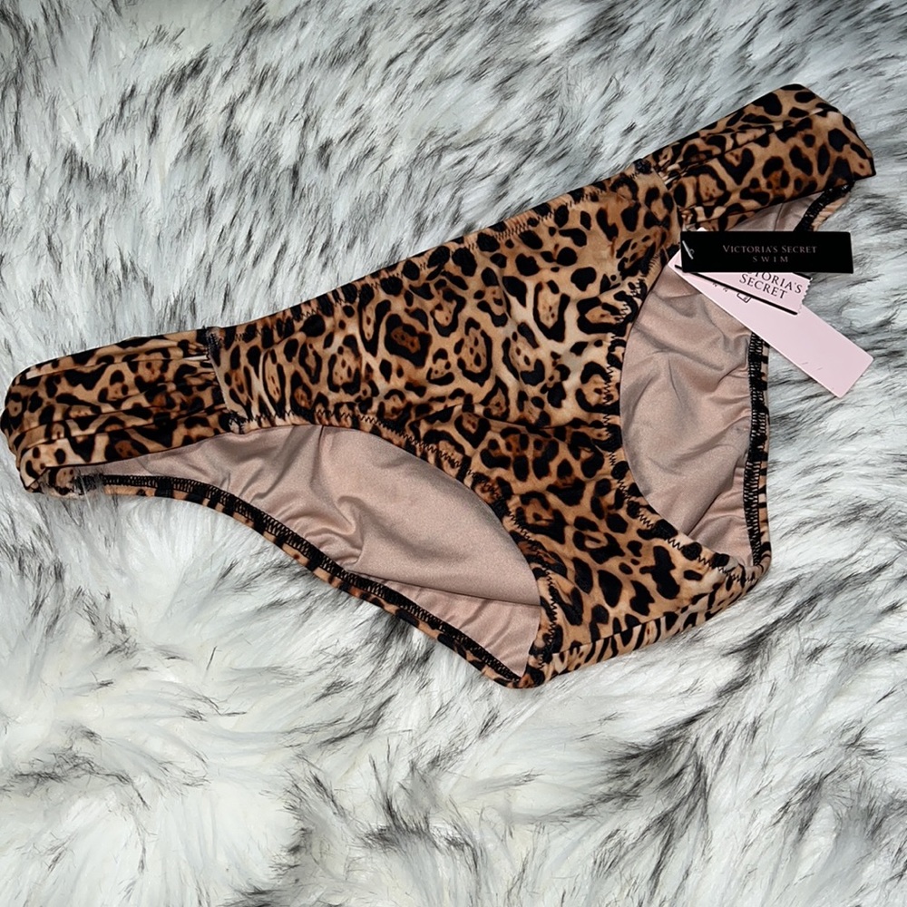 Victoria's Secret Leopard Print Bikini Bottoms - Brown & Black